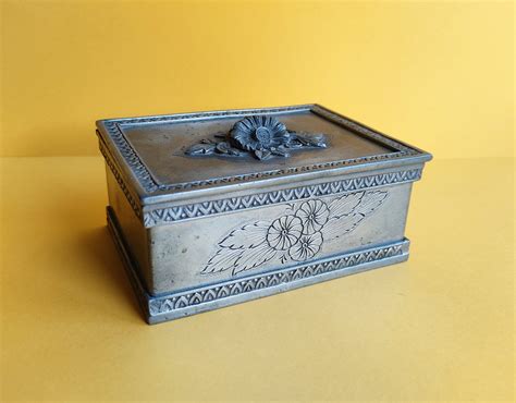 pewter metal box ring box|Amazon.com: Pewter Box.